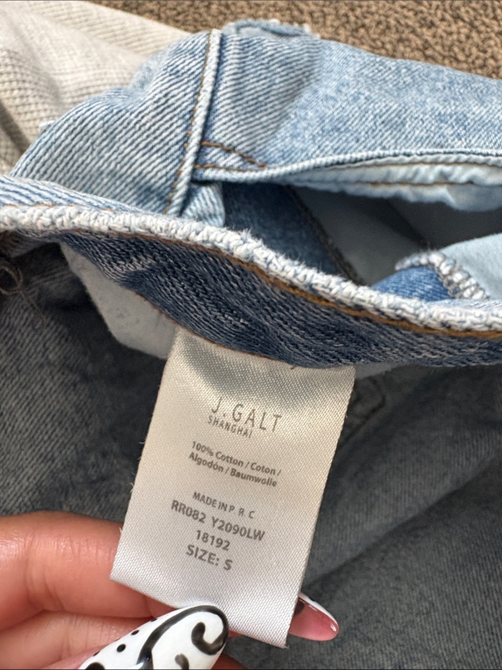 Brandy Melville Light Blue Distressed Denim Cutoff Shorts - Picture 2 of 3